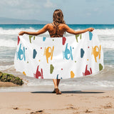 Colorful helicopter pattern Beach Towel