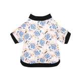 Cute peacock pattern All Over Print Pet Dog Round Neck Fuzzy Shirt