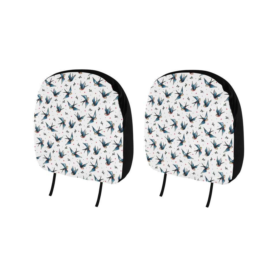 Swallow Pattern Print Design 04 Car Headrest Cover
