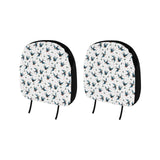 Swallow Pattern Print Design 04 Car Headrest Cover