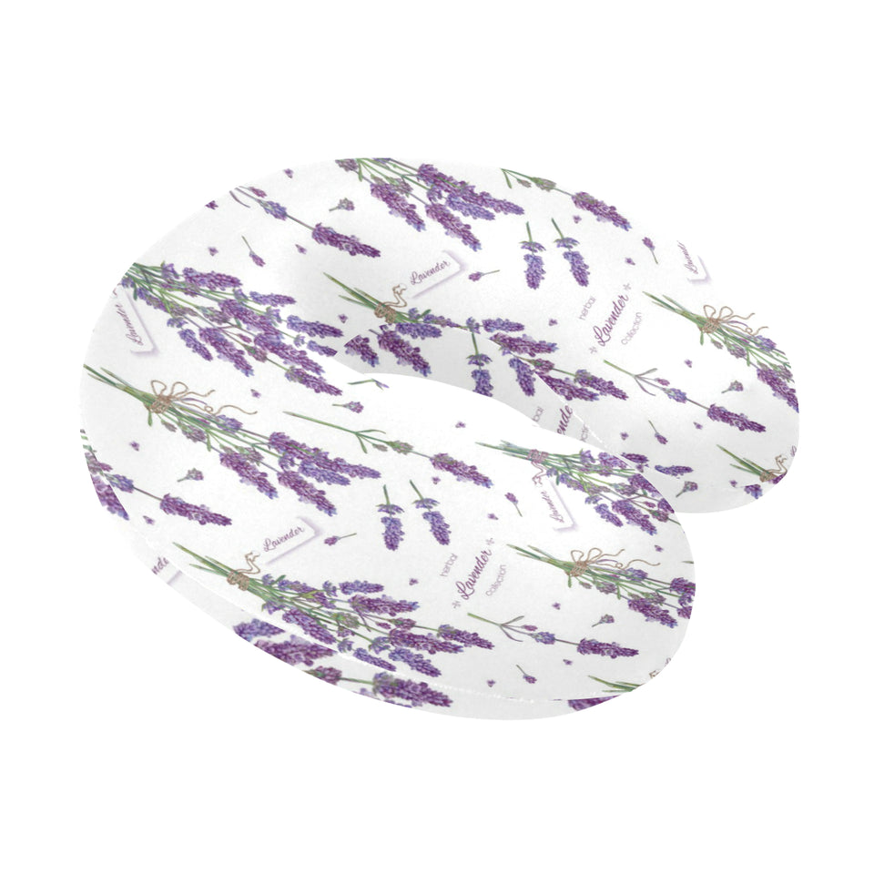 lavender flower design pattern U-Shaped Travel Neck Pillow