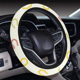 Horseshoes Pattern Print Design 02 Car Steering Wheel Cover