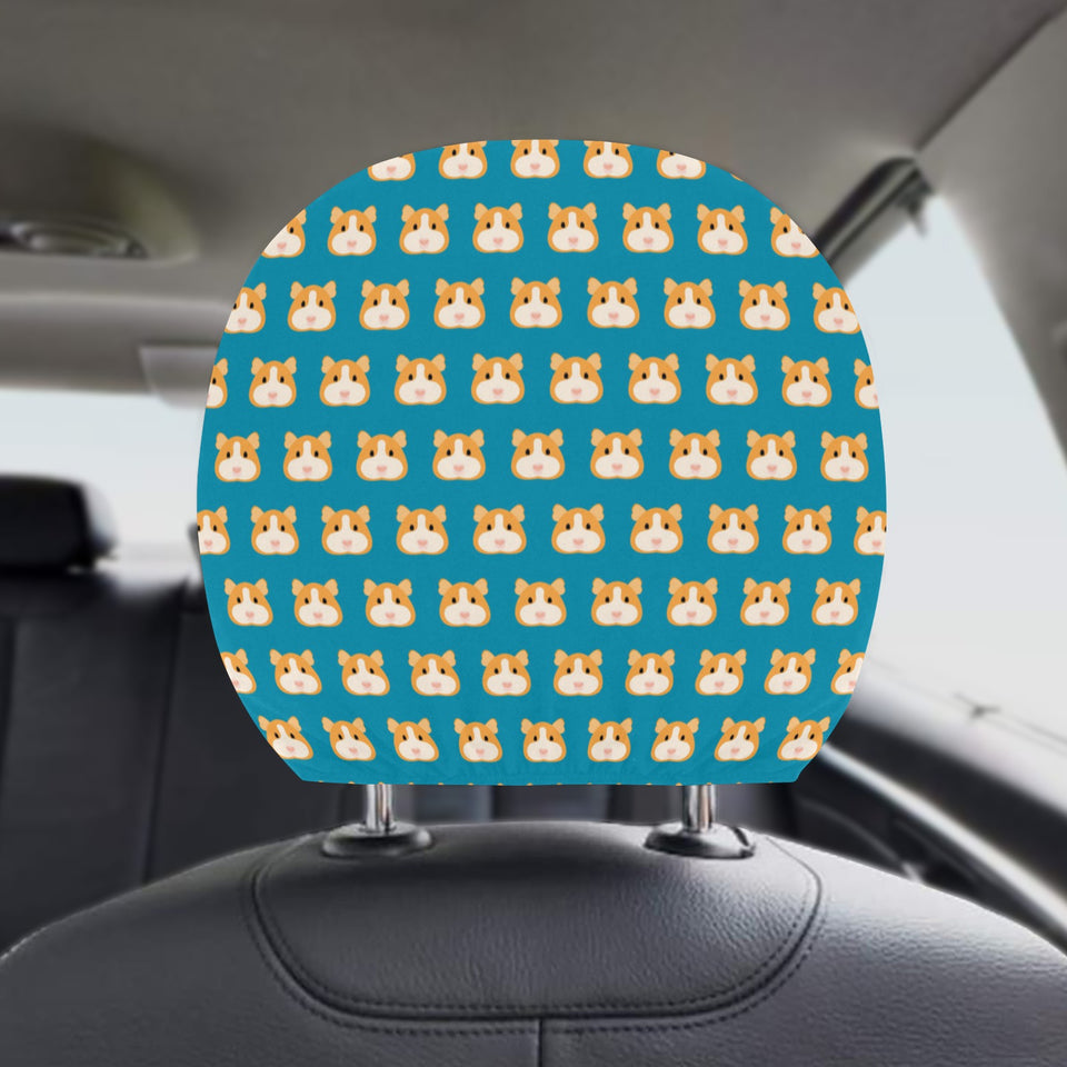 Guinea Pig Pattern Print Design 03 Car Headrest Cover