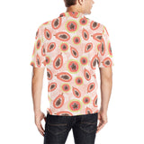 papaya leaves pattern Men's All Over Print Polo Shirt
