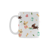 Cute Chihuahua puppie pattern Classical White Mug (Fulfilled In US)