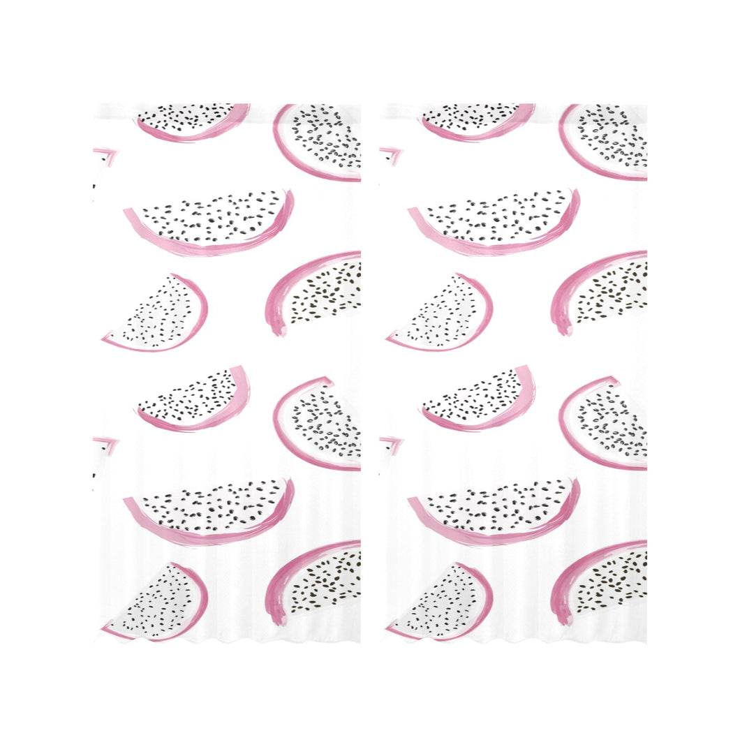 dragon fruit pattern Gauze Curtain