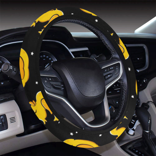 Duck Toy Pattern Print Design 05 Car Steering Wheel Cover