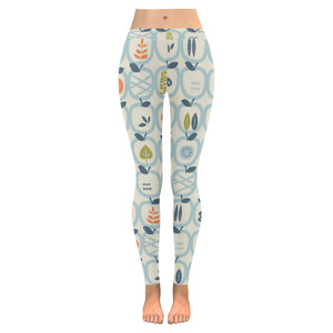 apples leaves pattern Women's Legging Fulfilled In US