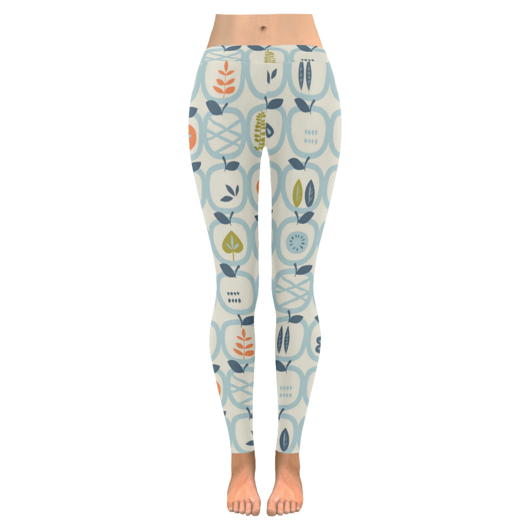 apples leaves pattern Women's Legging Fulfilled In US
