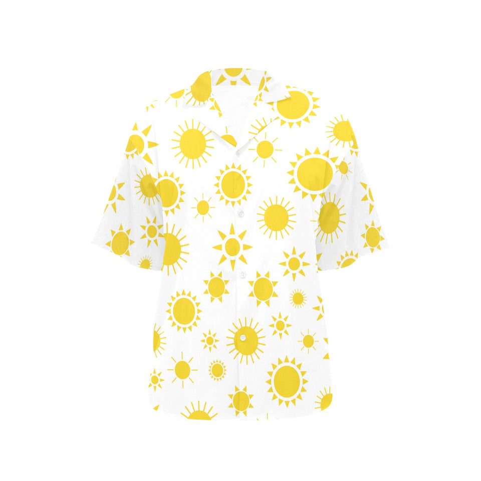 Sun pattern Women's All Over Print Hawaiian Shirt