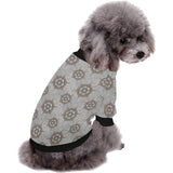 nautical wood steering wheel pattern All Over Print Pet Dog Round Neck Fuzzy Shirt
