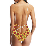 Pizza texture pattern Women's One-Piece Swimsuit