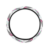 Surfboard Pattern Print Design 04 Car Steering Wheel Cover