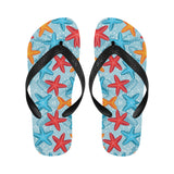 Blue red orange starfish pattern Unisex Flip Flops
