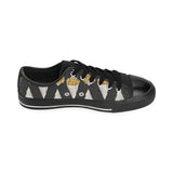 French fries dark background Men's Low Top Canvas Shoes Black