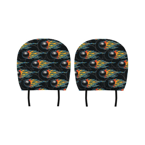 Bowling balls flame pattern Car Headrest Cover