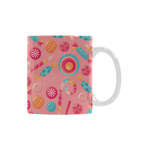 Colorful candy pattern Classical White Mug (Fulfilled In US)