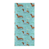 Dachshund decorative background Beach Towel