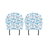 Watercolor dolphin pattern Car Headrest Cover