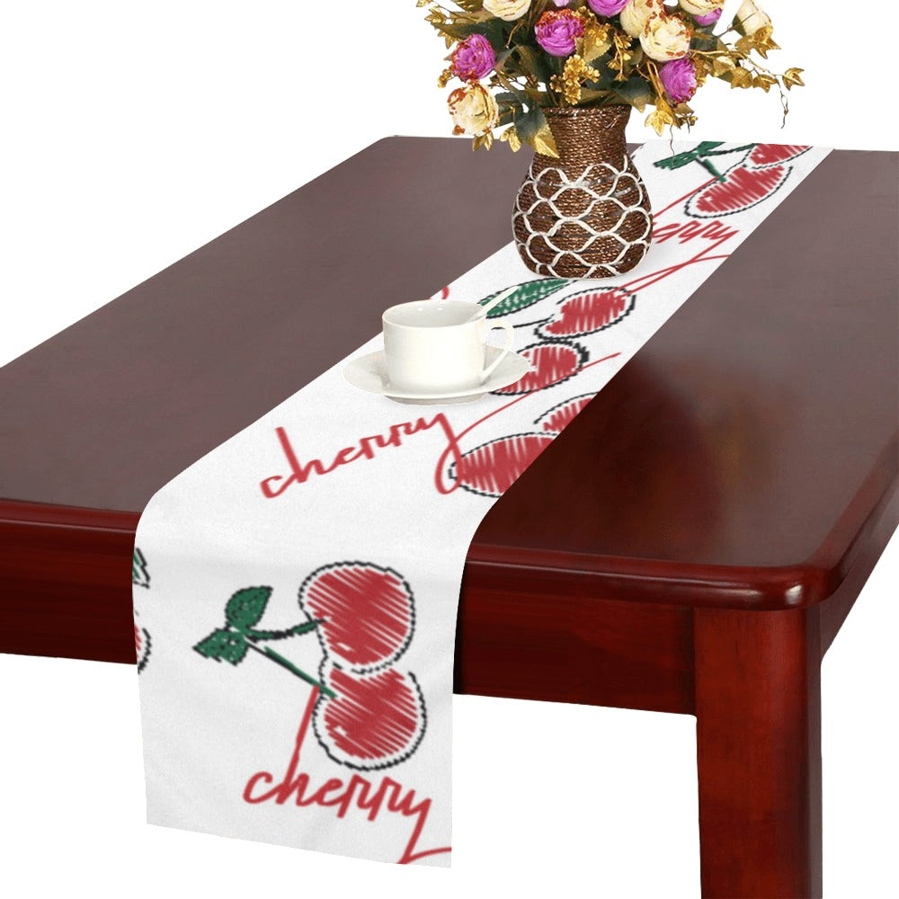 Hand drawn cherry pattern Table Runner