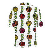 colorful apples leave zebra stripe Men's All Over Print Polo Shirt