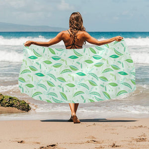 Green Peas Pattern Print Design 01 Beach Towel