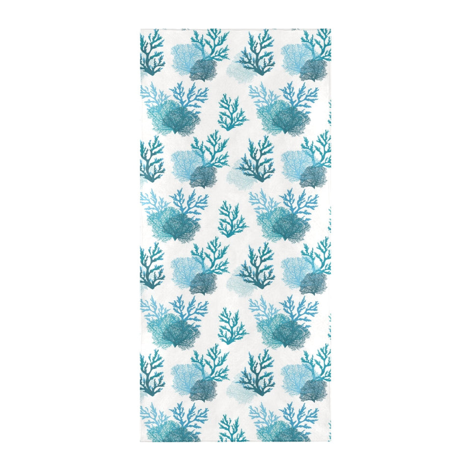 Coral Reef Pattern Print Design 04 Beach Towel