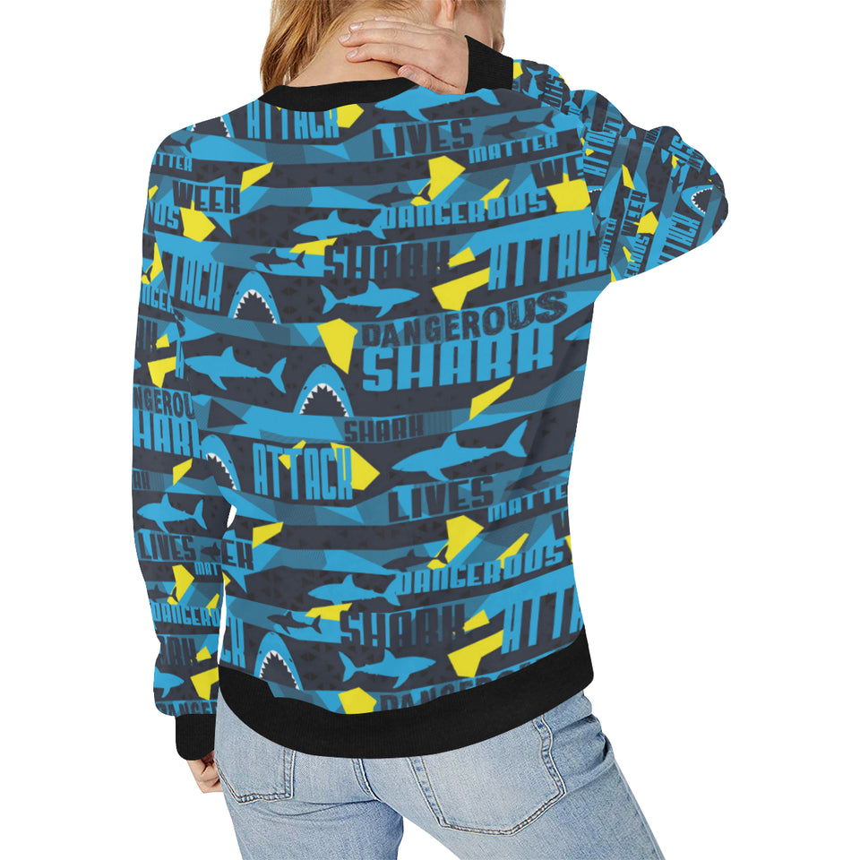 Shark dangerous Women's Crew Neck Sweatshirt