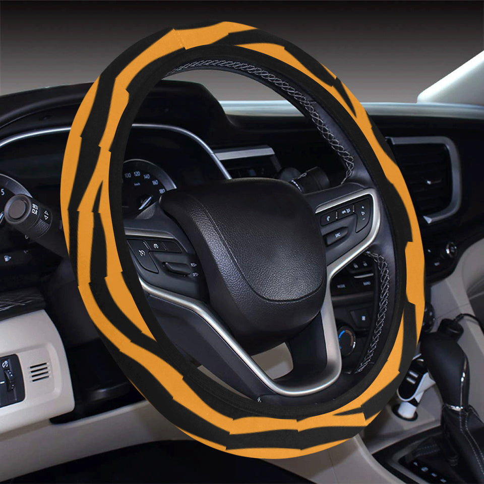 Bengal tigers skin print pattern background Car Steering Wheel Cover