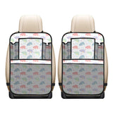 Hippopotamus Pattern Print Design 03 Car Seat Back Organizer