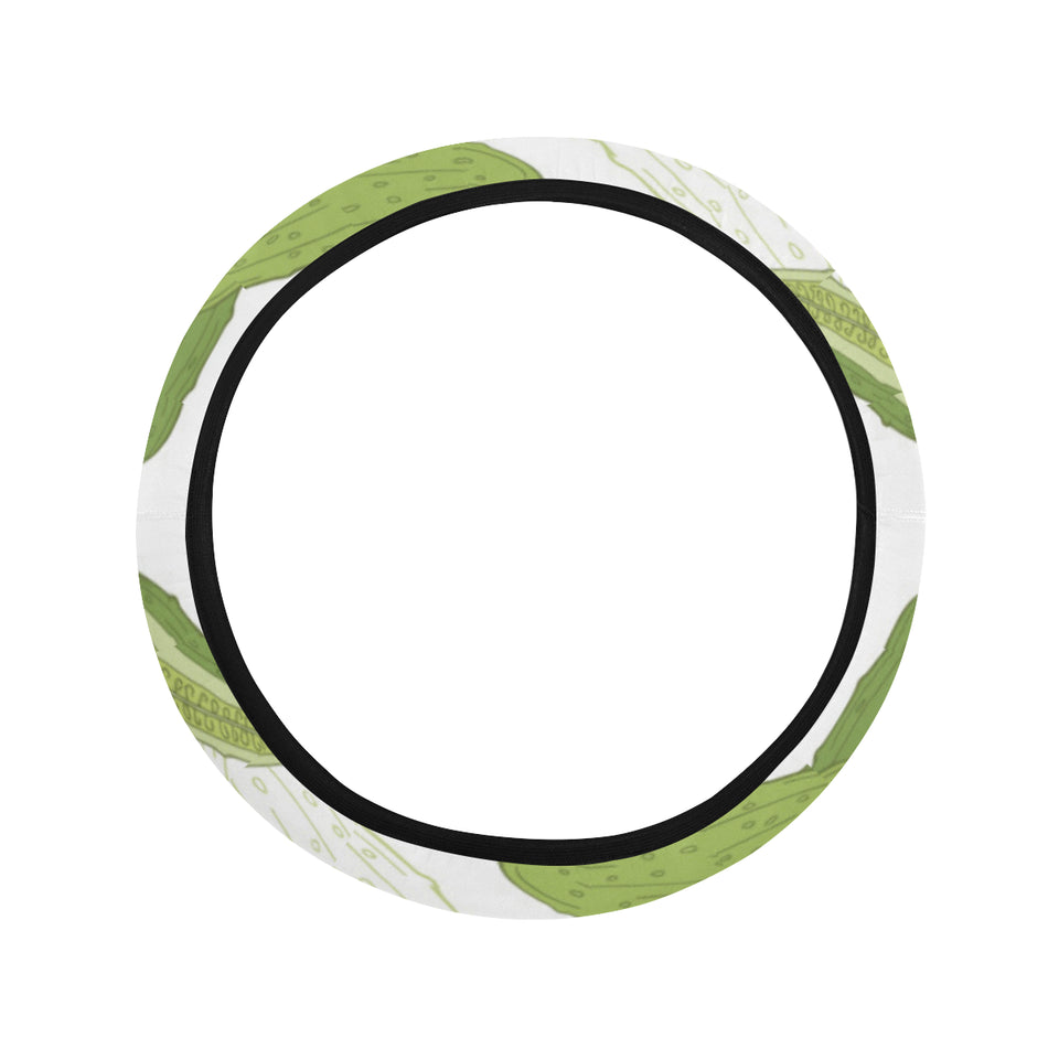 Cucumber sketch pattern Car Steering Wheel Cover