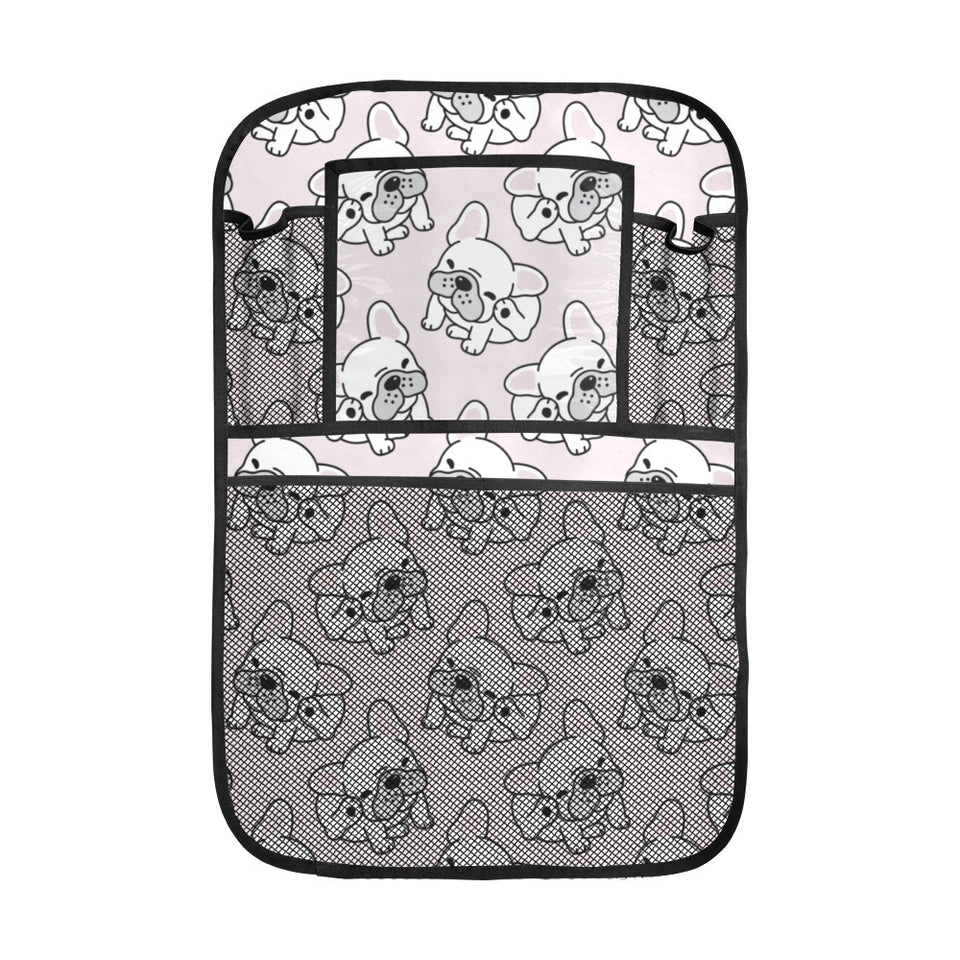 Cute french bulldog pattern Car Seat Back Organizer