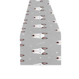 Bull Terrier Pattern Print Design 05 Table Runner