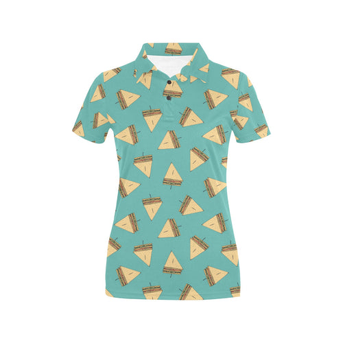 Sandwich Pattern Print Design 03 Women's All Over Print Polo Shirt