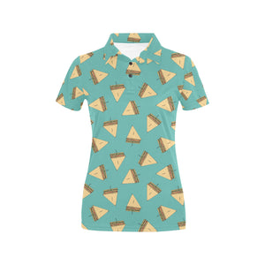 Sandwich Pattern Print Design 03 Women's All Over Print Polo Shirt