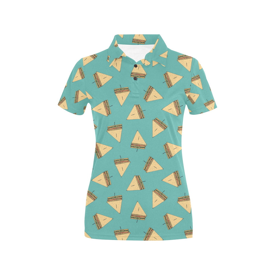 Sandwich Pattern Print Design 03 Women's All Over Print Polo Shirt