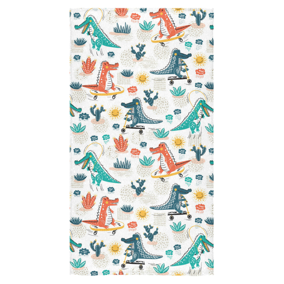 Cute Crocodile Pattern Bath Towel