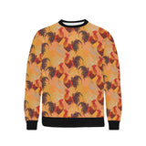 red rooster chicken cock pattern Men's Crew Neck Sweatshirt