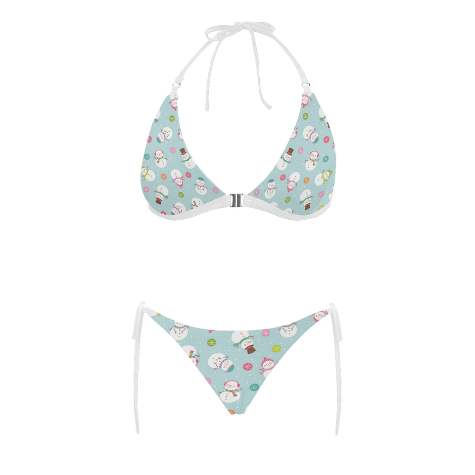 Cute snowman snowflake pattern Sexy Bikinis Two-Piece Swimsuits