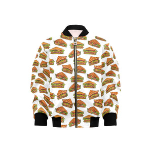 Sandwich Pattern Print Design 02 Kids' Boys' Girls' Bomber Jacket
