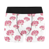 Pink lotus waterlily pattern Men's All Over Print Boxer Briefs Men's Underwear