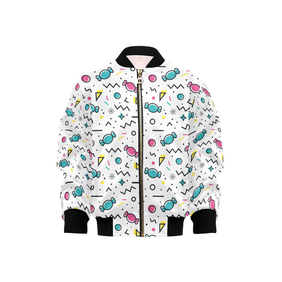 Candy design pattern Kids' Boys' Girls' Bomber Jacket