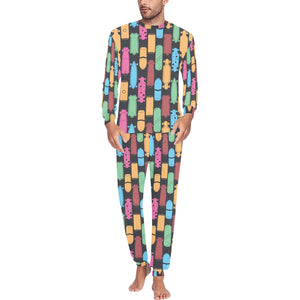 Skate Board Pattern Print Design 02 Men's All Over Print Pajama