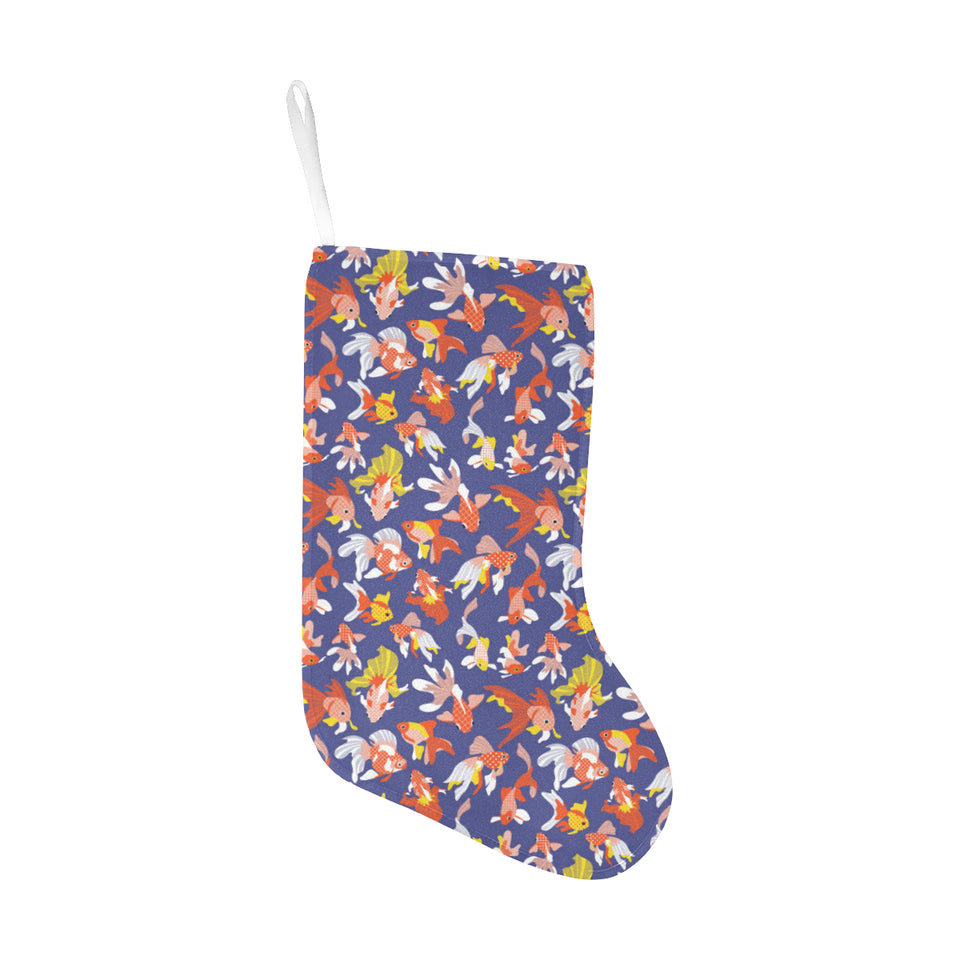 Goldfish Pattern Print Design 04 Christmas Stocking