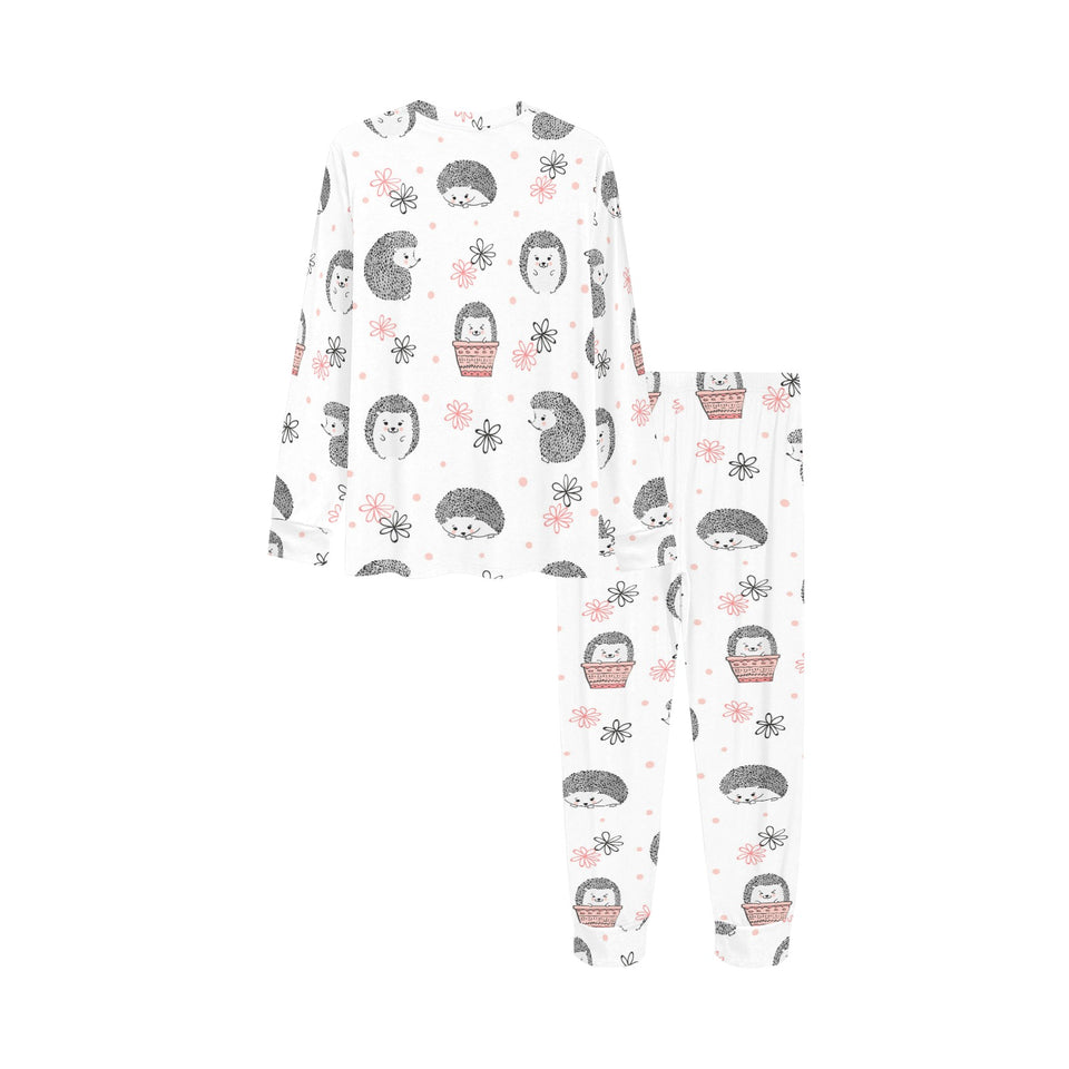 Hedgehog Pattern Print Design 02 Kids' Boys' Girls' All Over Print Pajama Set