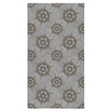 nautical wood steering wheel pattern Bath Towel