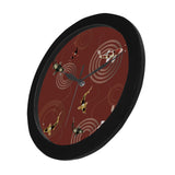 Fancy Carp red background Elegant Black Wall Clock