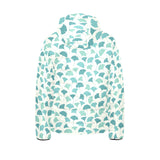 Green ginkgo leaves pattern Kids' Boys' Girls' Padded Hooded Jacket