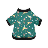 Kangaroo leaves pattern All Over Print Pet Dog Round Neck Fuzzy Shirt