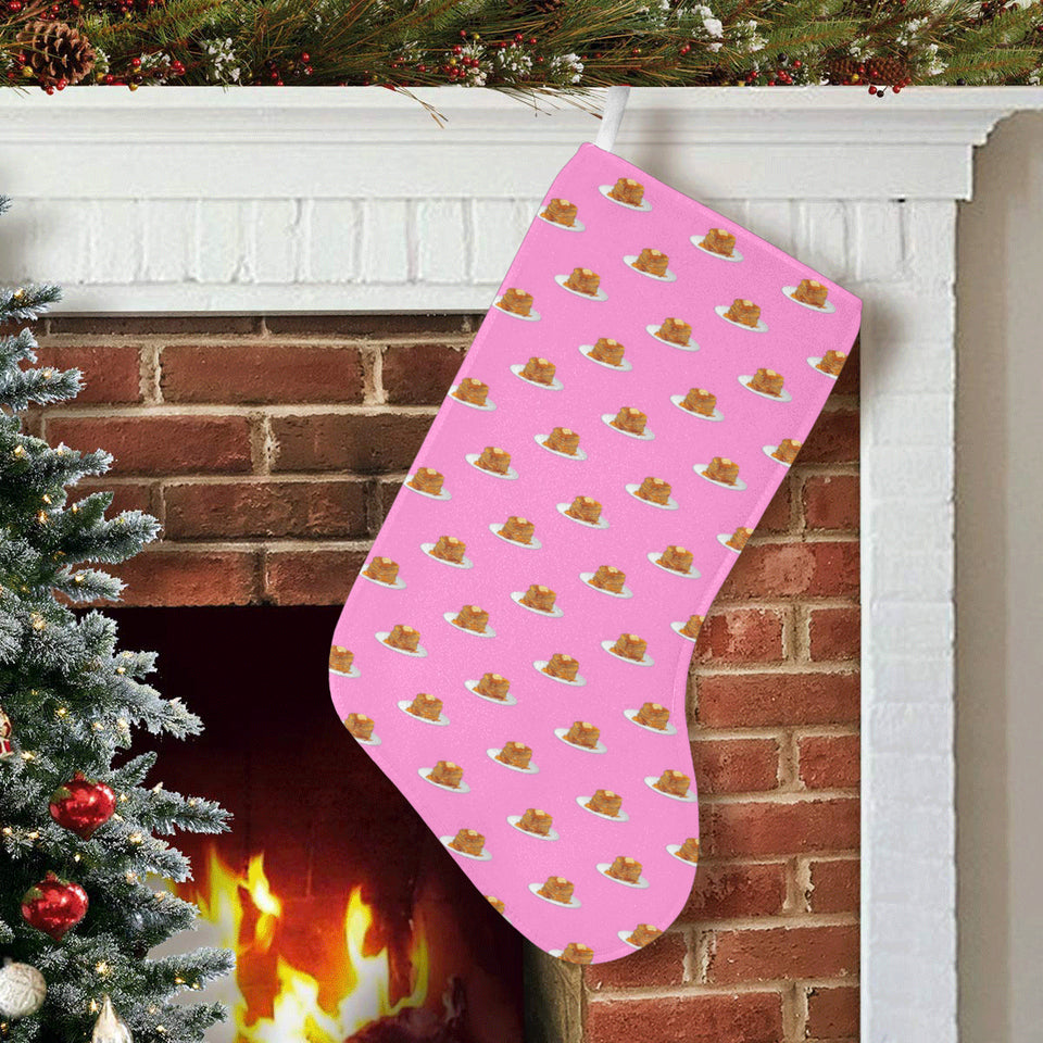 Pancake Pattern Print Design 04 Christmas Stocking